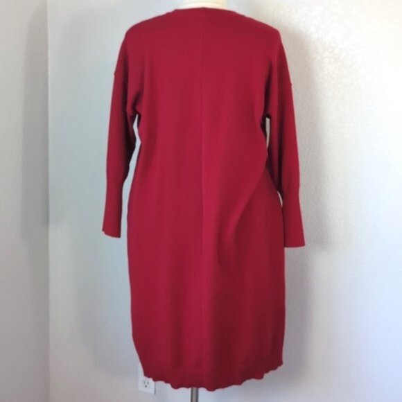 Torrid 2X Long V-Neck Cardigan Duster Sweater Dress - Picture 8 of 11